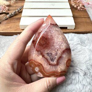 Gorgeous Carnelian with Flower Agate Flame